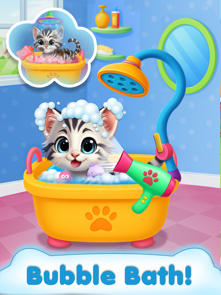 Meow Cat Care game - Pet care - Gameplay image of android game