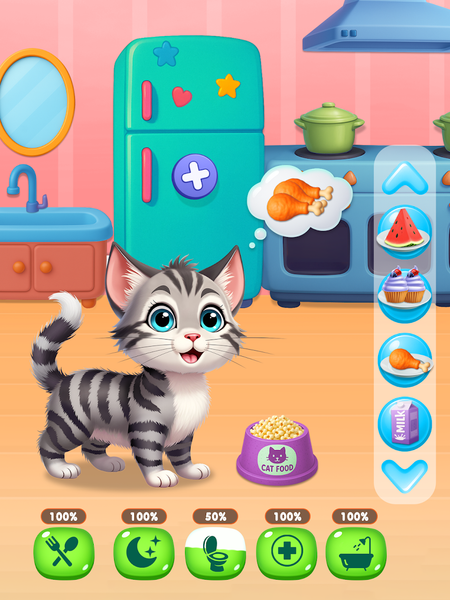 Meow Cat Care game - Pet care - Gameplay image of android game