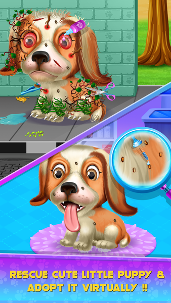 Puppy care guide game - Gameplay image of android game