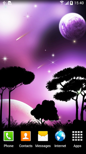 Night Sky Live Wallpaper - Image screenshot of android app