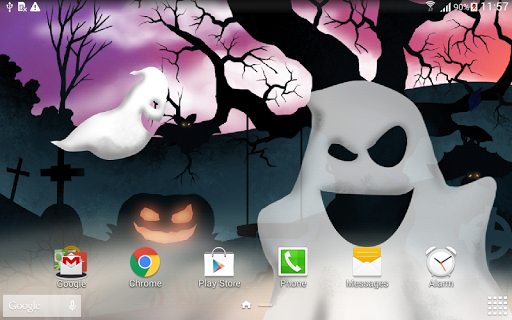 Halloween Night Live Wallpaper - Image screenshot of android app