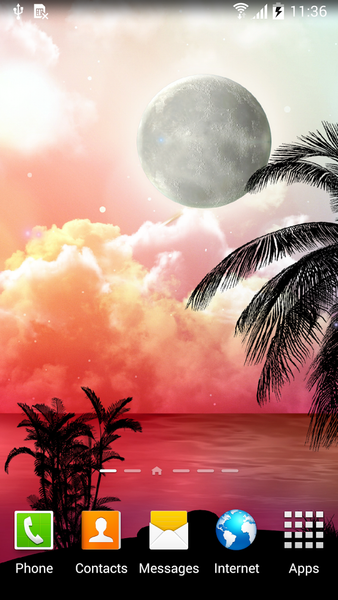 Tropical Night Live Wallpaper - Image screenshot of android app