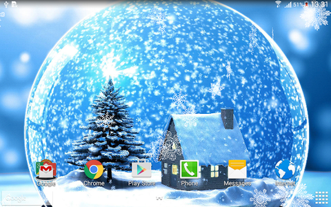 Winter Night Live Wallpaper - Image screenshot of android app