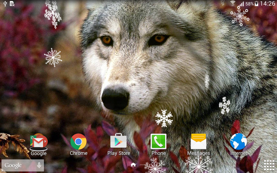 Wolf Live Wallpaper - Image screenshot of android app