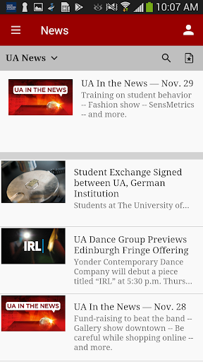 University of Alabama - Image screenshot of android app