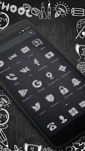 Blackboard Chalk Art Theme - Image screenshot of android app