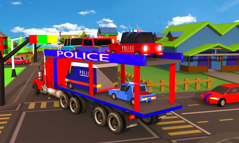 Blocky Police Transport Truck - عکس برنامه موبایلی اندروید