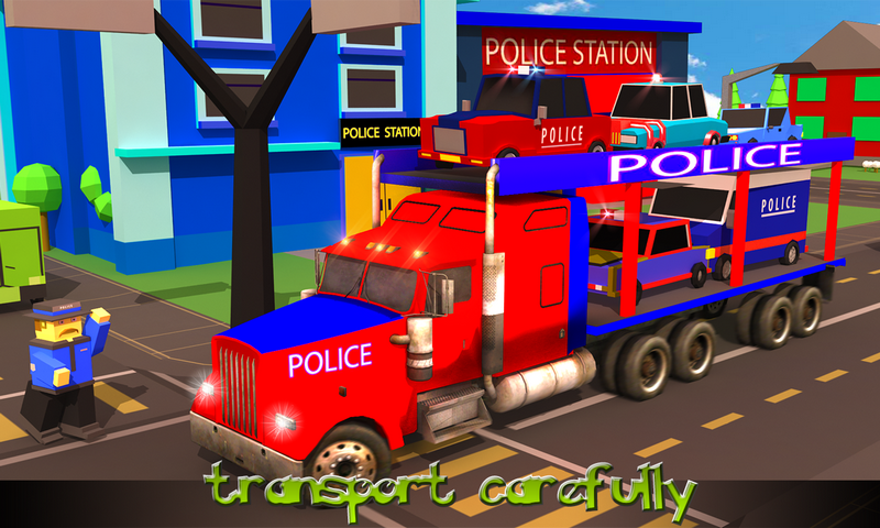 Blocky Police Transport Truck - عکس برنامه موبایلی اندروید