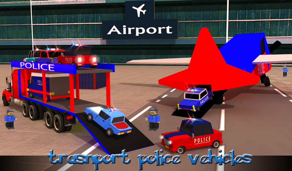 Blocky Police Transport Truck - عکس برنامه موبایلی اندروید