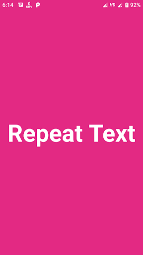 Repeat Text - Image screenshot of android app