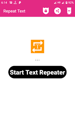 Repeat Text - Image screenshot of android app