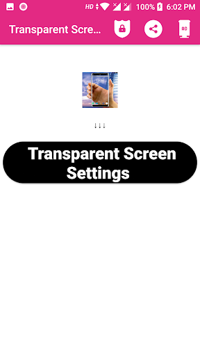 Transparent Screen - عکس برنامه موبایلی اندروید