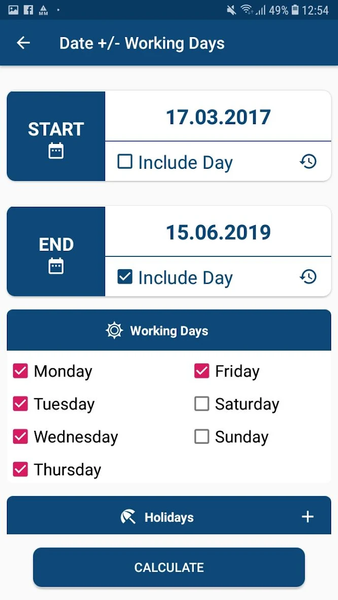 Date Calculator - عکس برنامه موبایلی اندروید