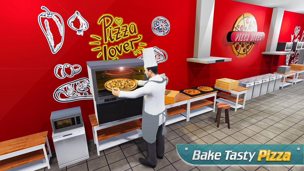 Pizza Shop Restaurant Sim 2022 - Gameplay image of android game