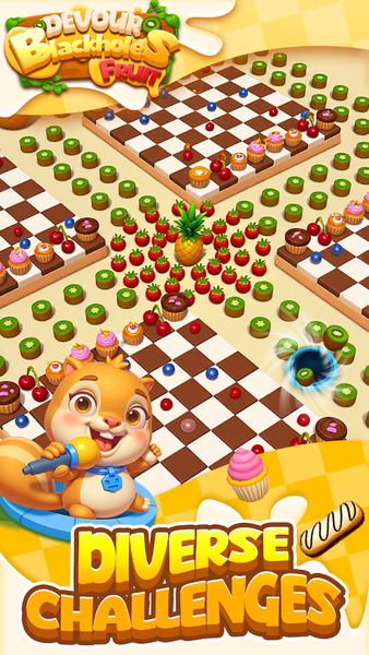 Black Holes: Devour Fruit - Gameplay image of android game
