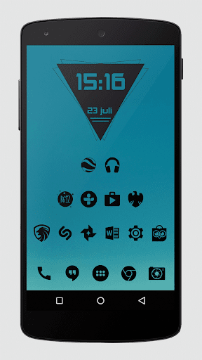 Zwart - Black Icon Pack - Image screenshot of android app