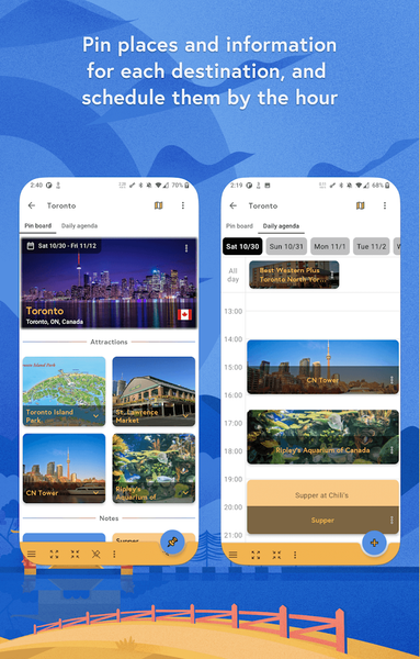 Itinerate - Travel planner - عکس برنامه موبایلی اندروید