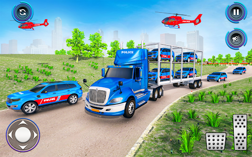 Cop Car Transportation Games - Gameplay image of android game