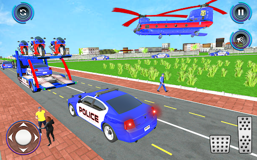 Cop Car Transportation Games - Gameplay image of android game