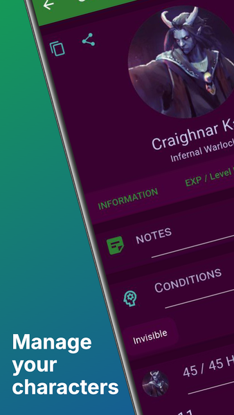 RPG Companion App - Gameplay image of android game