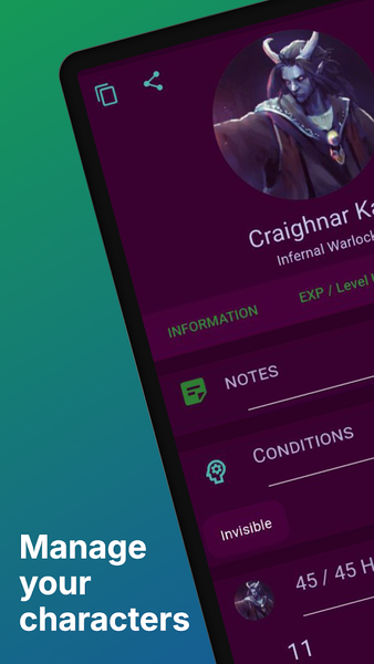 RPG Companion App - Gameplay image of android game