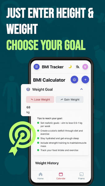 Fast BMI Calculator - عکس برنامه موبایلی اندروید