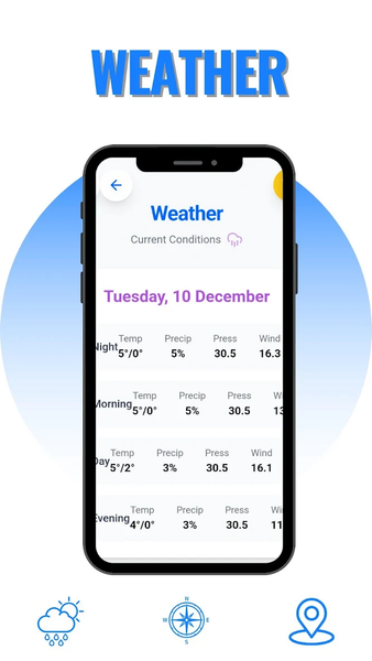 Compass App Pro - Digital - عکس برنامه موبایلی اندروید