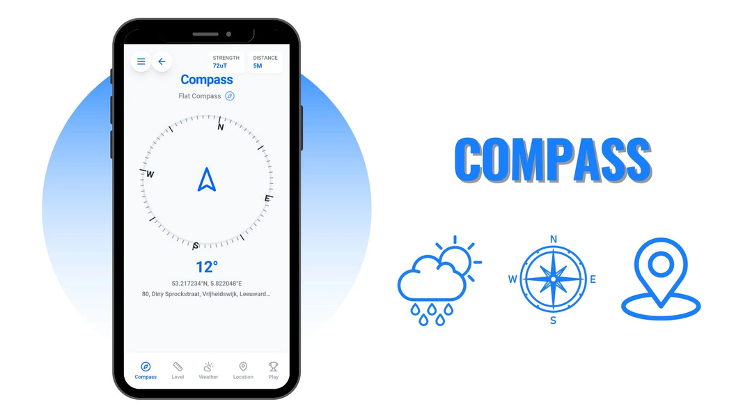 Compass Pro - Digital Compass - Image screenshot of android app