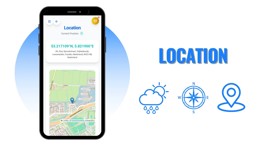 Compass App Pro - Digital - عکس برنامه موبایلی اندروید