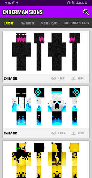 Enderman Skins - عکس برنامه موبایلی اندروید