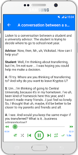 TOEFL Listening & Practice - Image screenshot of android app