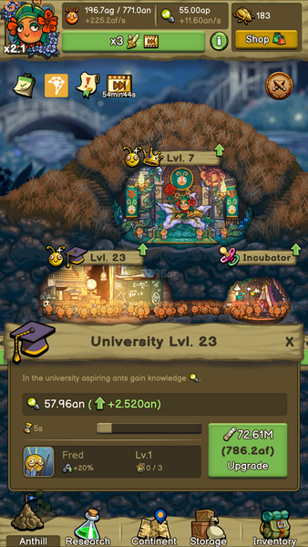 Idle Ant Colony - Gameplay image of android game