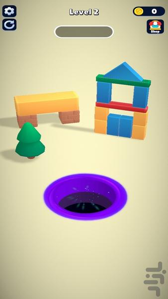 Blocks Eater Hole - Gameplay image of android game