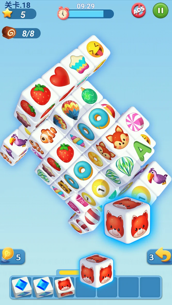 Match3D - Triple puzzle game - Gameplay image of android game
