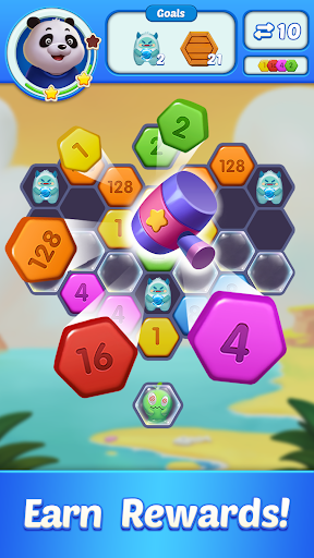 Merge Number - Hexa Puzzle - Gameplay image of android game