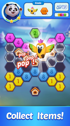 Merge Number - Hexa Puzzle - Gameplay image of android game