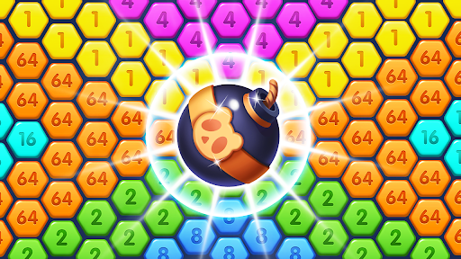 Merge Number - Hexa Puzzle - Gameplay image of android game
