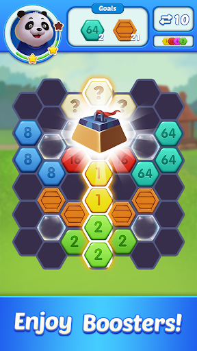 Merge Number - Hexa Puzzle - Gameplay image of android game