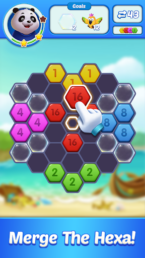 Merge Number - Hexa Puzzle - Gameplay image of android game