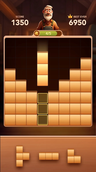 Wood Block - Puzzle Games - Gameplay image of android game