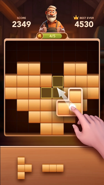 Wood Block - Puzzle Games - Gameplay image of android game