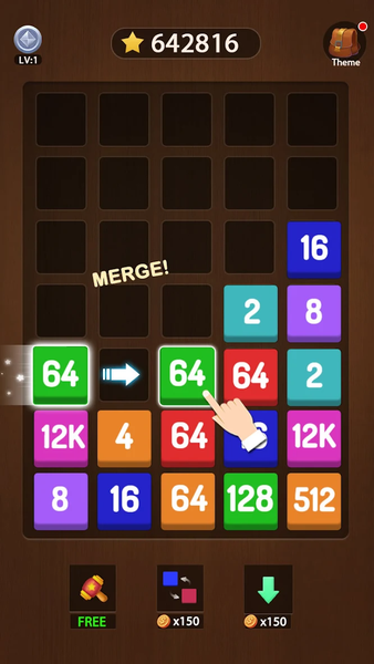 Merge Block - Puzzle games - Gameplay image of android game