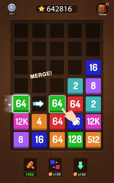 Merge Block - Puzzle games - Gameplay image of android game