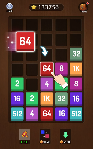 Merge Block - Puzzle games - Gameplay image of android game