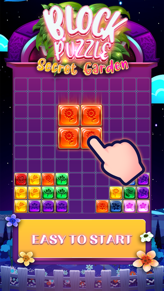 Block Puzzle - secret garden - Gameplay image of android game