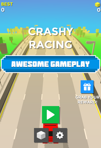 Blocky Car Racing : Traffic Ra - Gameplay image of android game