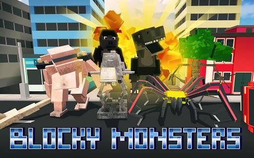 Blocky Monsters Smash - Gameplay image of android game