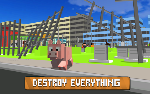 Blocky City Pig Simulator 3D - Gameplay image of android game