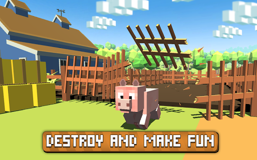 Blocky Pig Simulator 3D - Gameplay image of android game