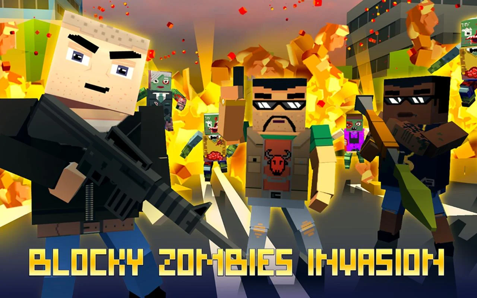 Blocky Shooter: Zombie Surviva - عکس بازی موبایلی اندروید